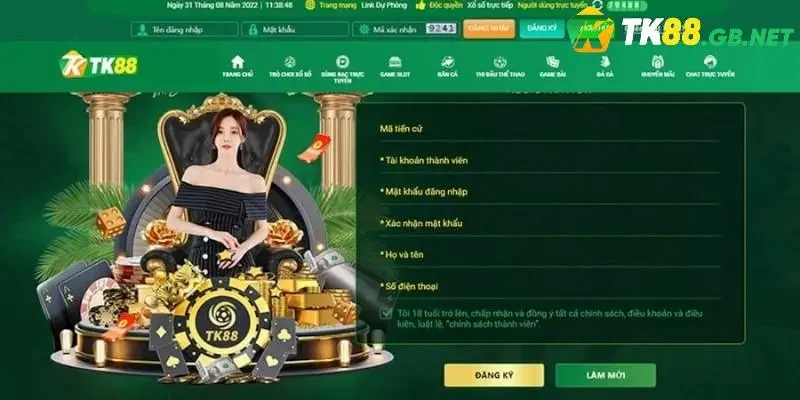 5 yêu cầu cơ bản khi đăng ký TK88